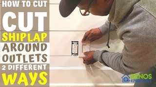 How to Cut Shiplap Around Outlets [upl. by Naarah935]