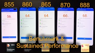 Snapdragon 855 860 865 870 888 Benchmark and Sustained Performance Comparison  Poco X3 Pro Poco F3 [upl. by Herzog]