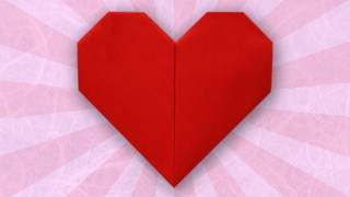 Origami Heart Folding Instructions [upl. by Celesta]