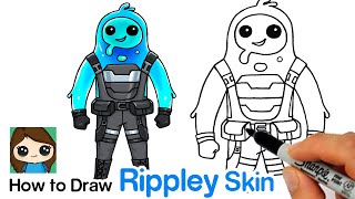 How to Draw Fortnite Rippley Skin [upl. by Aicire]