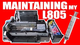 MAINTENANCE MANUAL CLEANING EPSON L805 [upl. by Phare]