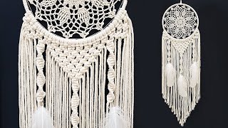 DIY Tutorial l Macrame Boho Dreamcatcher [upl. by Uriel423]