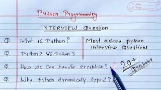 Python Interview Questions  Learn Coding [upl. by Ixel610]