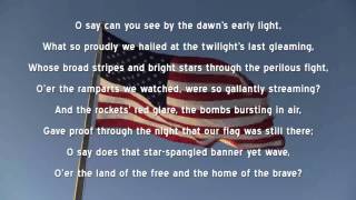 Star Spangled Banner US National Anthem with Lyrics [upl. by Salokin]