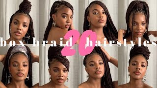 20 Ways To Style Box Braids 💗  Kashia Jabre [upl. by Nesmat]