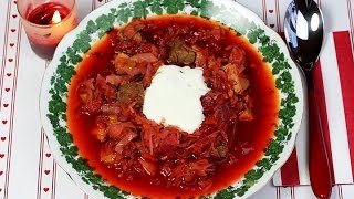 BORSCHTSCH  osteuropäische Suppe mit Rote Bete und Weißkohl [upl. by Eitten]