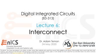 VLSI  Lecture 6a Interconnect Capacitance [upl. by Vinnie340]