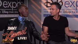 Don Cheadles Reaction to Mark Ruffalo Spoiling Avengers [upl. by Lipson]