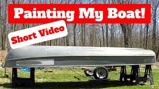 How to Paint an Aluminum Boat  Short Video [upl. by Cruce]