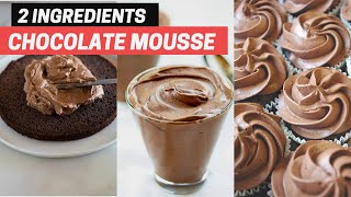 Chocolate Mousse Cake Filling  Chocolate Filling Recipe [upl. by Martel]