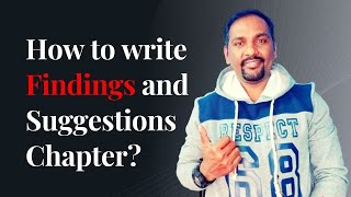 How to write Findings Chapter in Project Dissertation or a PhD Thesis  Dr Sandeep Rathod [upl. by Anilrac]