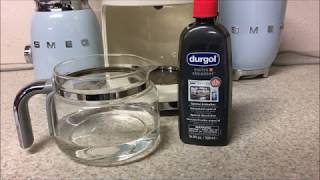 How to descale Smeg Drip Coffee Maker DCF01 and DCF02 Instruction  Tutorial [upl. by Kcirddet]