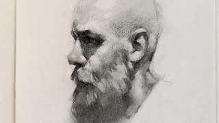 Drawing a Portrait in Charcoal [upl. by Fineberg]