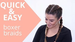 How To Boxer Braids Dutch Braids [upl. by Thissa227]