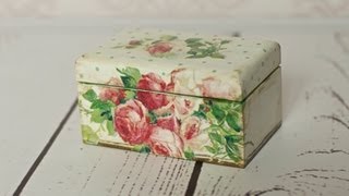 Decoupage tutorial  tea box [upl. by Lurie]