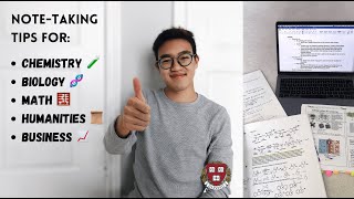 how to take notes DEPENDING ON THE SUBJECT study tips from a HARVARD student  PART 1 [upl. by Niatsirk]