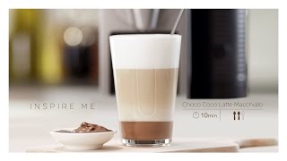 Nespresso Recipe  choco coco latte Macchiato [upl. by Krenn852]