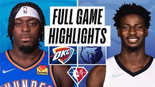 THUNDER at GRIZZLIES  FULL GAME HIGHLIGHTS  December 2 2021 [upl. by Seedman]