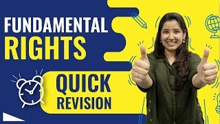 Fundamental Rights Indian Constitution  Quick Revision [upl. by Elijah]