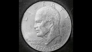 Eisenhower One Dollar Coin Date 1776  1976 [upl. by Anyotal648]