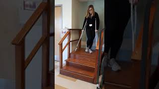 PT Instructions Non Weight Bearing  Crutches  Stairs [upl. by Naujal]