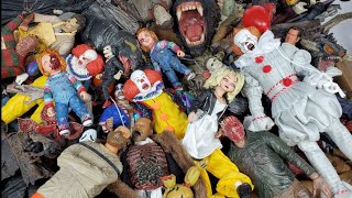 BIG BOX FULL OF HORROR ACTION FIGURES [upl. by Laemaj]