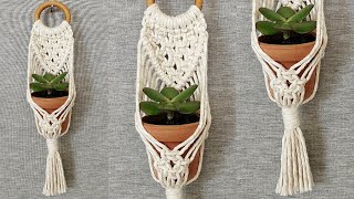 DIY mini PORTAMACETAS de MACRAME paso a paso PRINCIPIANTESDIY Macrame Plant Hanger for Beginners [upl. by Portia679]