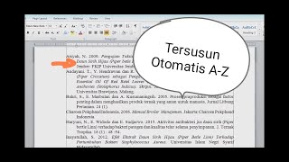 Cara Membuat Daftar Pustaka Otomatis Word  tersusun AZ [upl. by Gorski801]