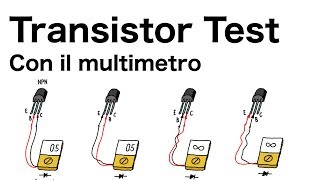 Provare un transistor con il multimetro o con il tester [upl. by Archaimbaud561]