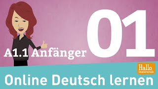 Online Deutsch lernen  A11 Anfänger  sich vorstellen  das Alphabet  die Zahlen  Aussprache [upl. by Ahteral]