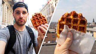 Finding the BEST WAFFLES in Brussels Belgium 🇧🇪 [upl. by Anak]