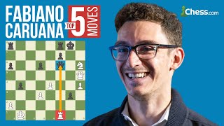 Fabiano Caruanas 5 Most Brilliant Chess Moves [upl. by Elnore]