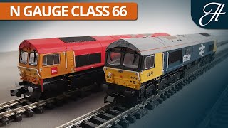 Gaugemaster Collection  N Gauge Class 66  Model Overview and Running Session [upl. by Ardelle]