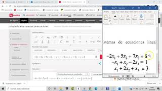 Sistemas de Ecuaciones Usando SYMBOLAB [upl. by Nylatsyrk153]