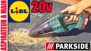 LIDL Aspirateur à main PARKSIDE PHSSA 20Li X20VTEAM Cordless HandHeld Vacuum Cleaner [upl. by Ahsiuqel]