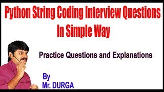 Python String Coding Interview Questions In Simple Way [upl. by Osei]