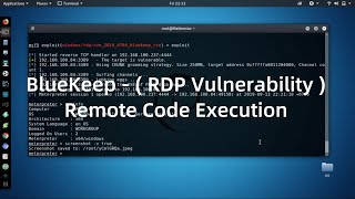 BlueKeep  Exploit windows RDP Vulnerability Remote Code Execution [upl. by Dare]