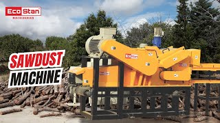 ECOSTAN® Sawdust Making Machine Turning Wood Logs into Sawdust [upl. by Higley]