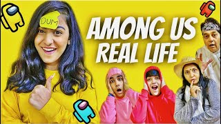 PLAYING AMONG US IN REAL LIFE WITH MY FAMILY PART 2  Rimorav Vlogs [upl. by Ahsaeit428]