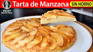 Tarta de Manzana 🍎Sin Horno  VickyRecetaFacil [upl. by Nalla]