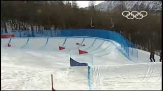 Turin 2006 Winter Olympics  Womens Snowboard Cross Final [upl. by Dreeda]