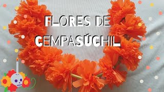 Como hacer flores de cempasúchil de papel [upl. by Schramke30]