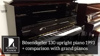 Bösendorfer 130 upright piano 1993  comparison with grand pianos [upl. by Kiefer]