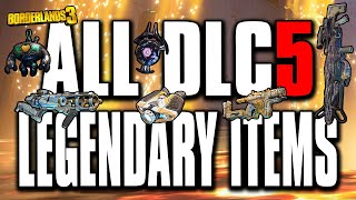 Borderlands 3  All DLC 5 Legendary Items Guide  ARMS RACE [upl. by Getter]