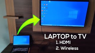 How to Connect LAPTOP TO TV HDMI amp Wireless [upl. by Latta]