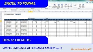 How to Create a Simple Excel Employee Attendance Tracker Spreadsheet [upl. by Swartz]