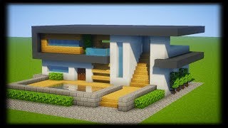 TUTO BELLE MAISON MODERNE FACILE A FAIRE  MINECRAFT [upl. by Cichocki]