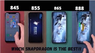 Snapdragon 845 Vs 855 Vs 865 Vs 888  Which is The Best Snapdragon Processor [upl. by Attenehs]