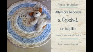 Tutorial alfombra redonda  Tapete Crochet con totora trapillo  Las Totoras Alfombras [upl. by Lerret]