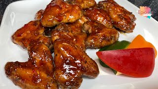 How to make Sweet Honey Sticky BBQ Chicken Wings  Secret Recipe Revealed [upl. by Esdnil556]